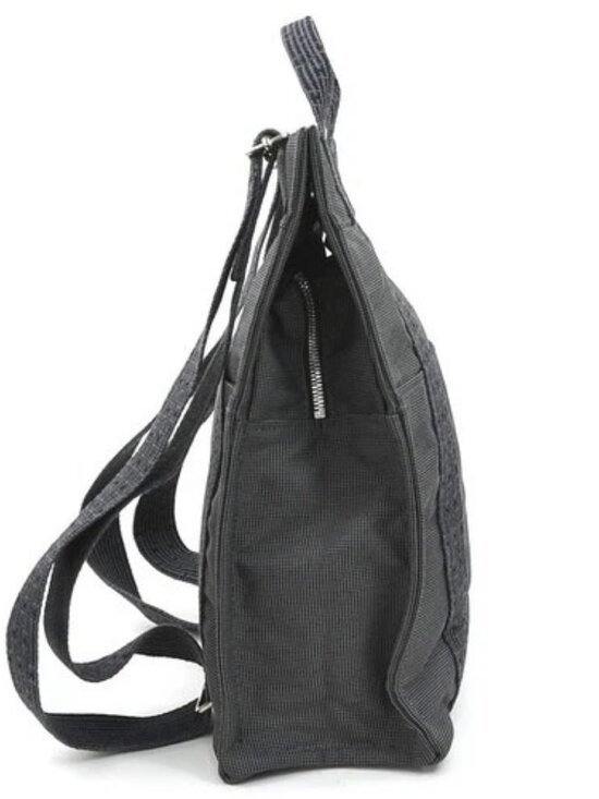 Auth HERMES Sac Ado PM Backpack Dark Gray Canvas/Silvertone - e61292g main image 7